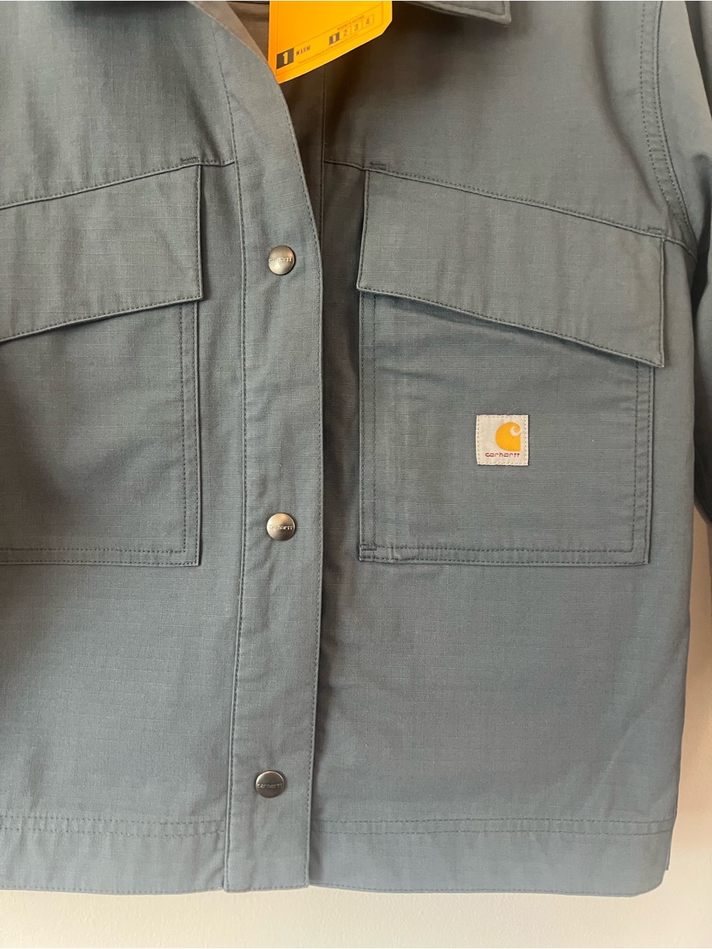 NEW Carhartt Blue Ripstop Utility Jacket Women’s XS Relaxed Fit Coat Workwear - Picture 3 of 7